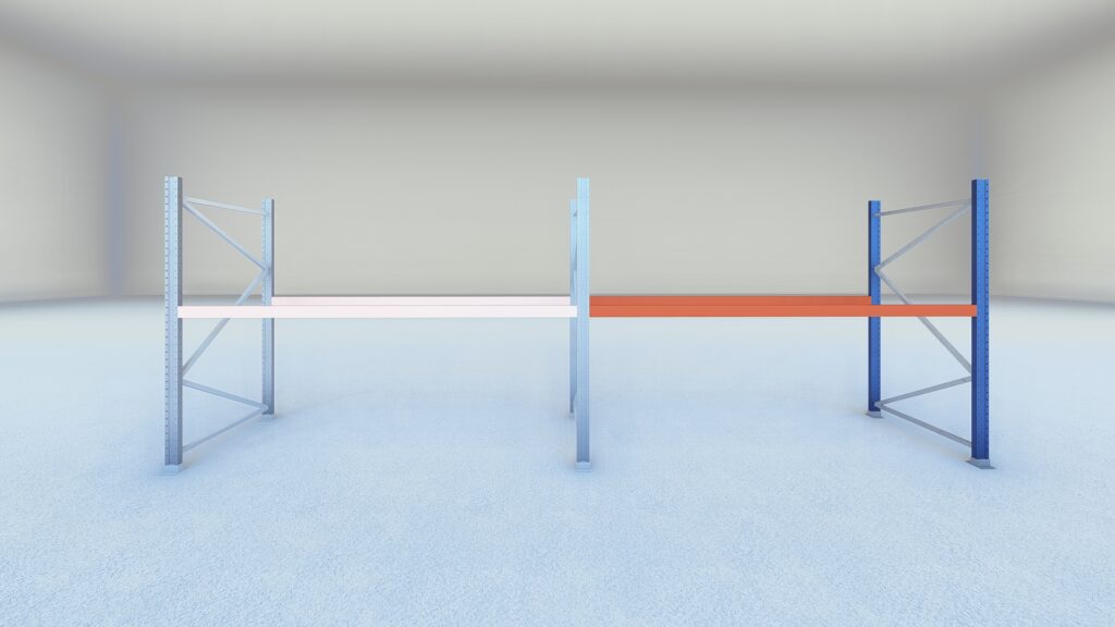 Stow palletstelling 2000mm x 1100mm x 2700mm | 1 niveau | aanbouwsectie