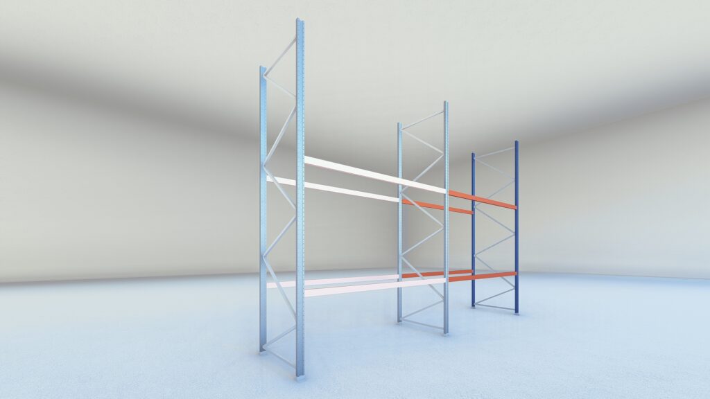 Stow palletstelling 2000mm x 1100mm x 2700mm | 2 niveaus | Aanbouwsectie