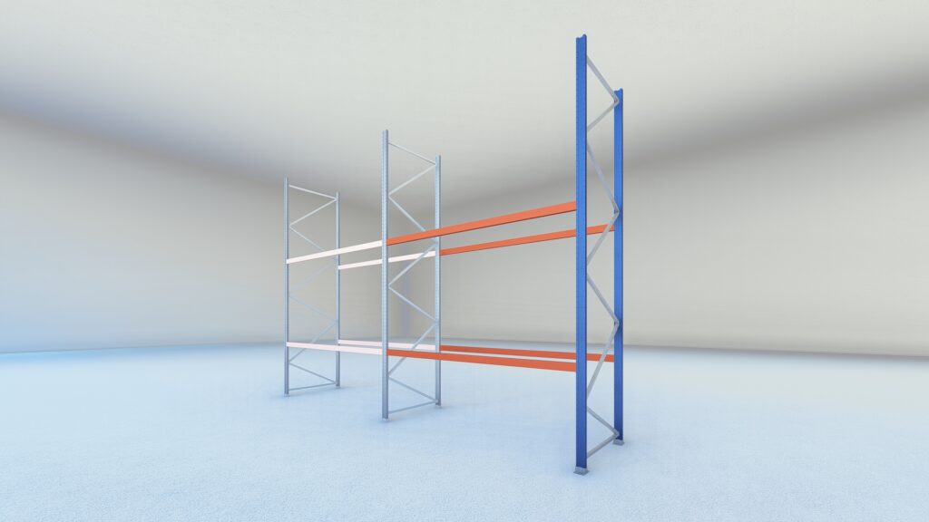 Stow palletstelling 2000mm x 1100mm x 2700mm | 2 niveaus | Aanbouwsectie