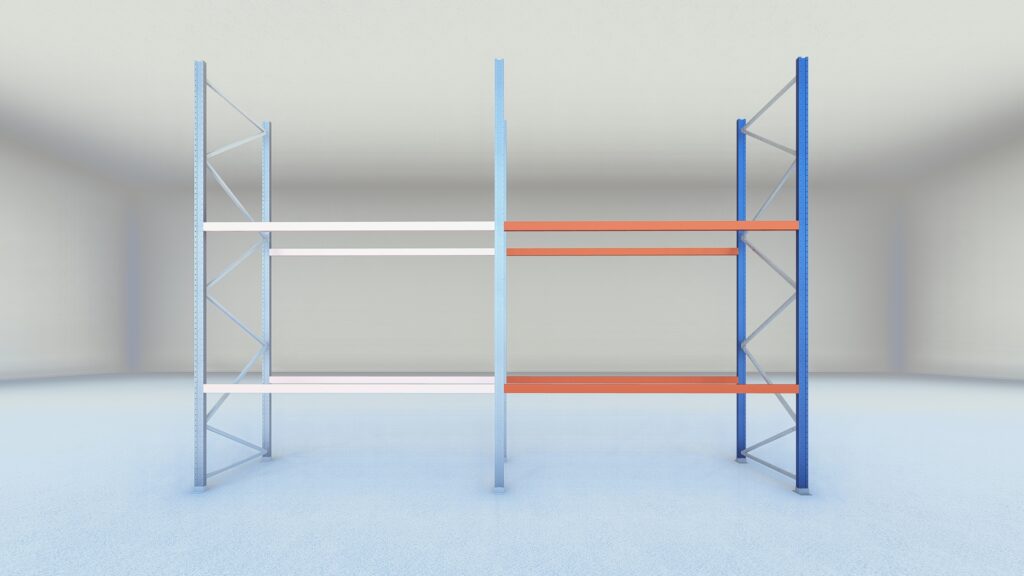 Stow palletstelling 2000mm x 1100mm x 2700mm | 2 niveaus | Aanbouwsectie