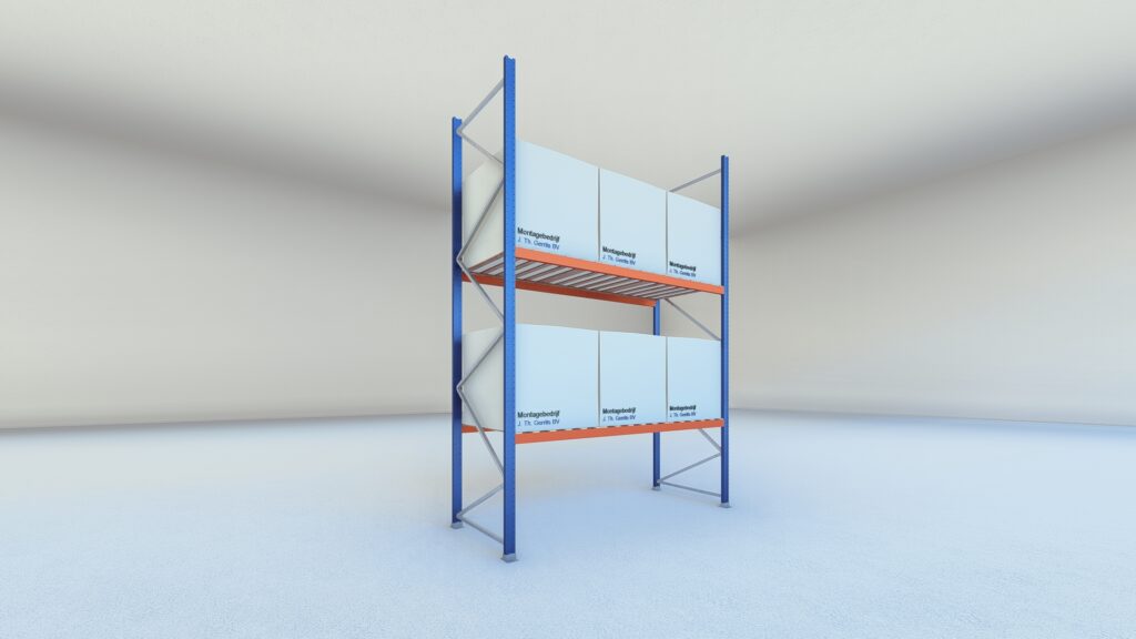Stow palletstelling 2000mm x 1100mm x 2700mm | 2 niveaus | beginsectie | 2750 kg