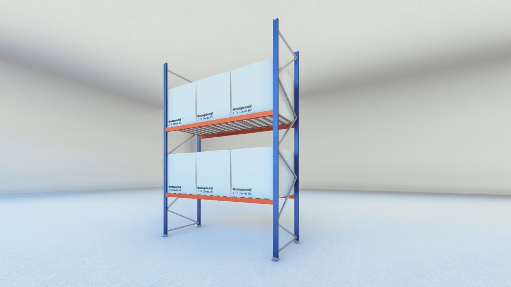 Stow palletstelling 2000mm x 1100mm x 2700mm | 2 niveaus | beginsectie | 2750 kg