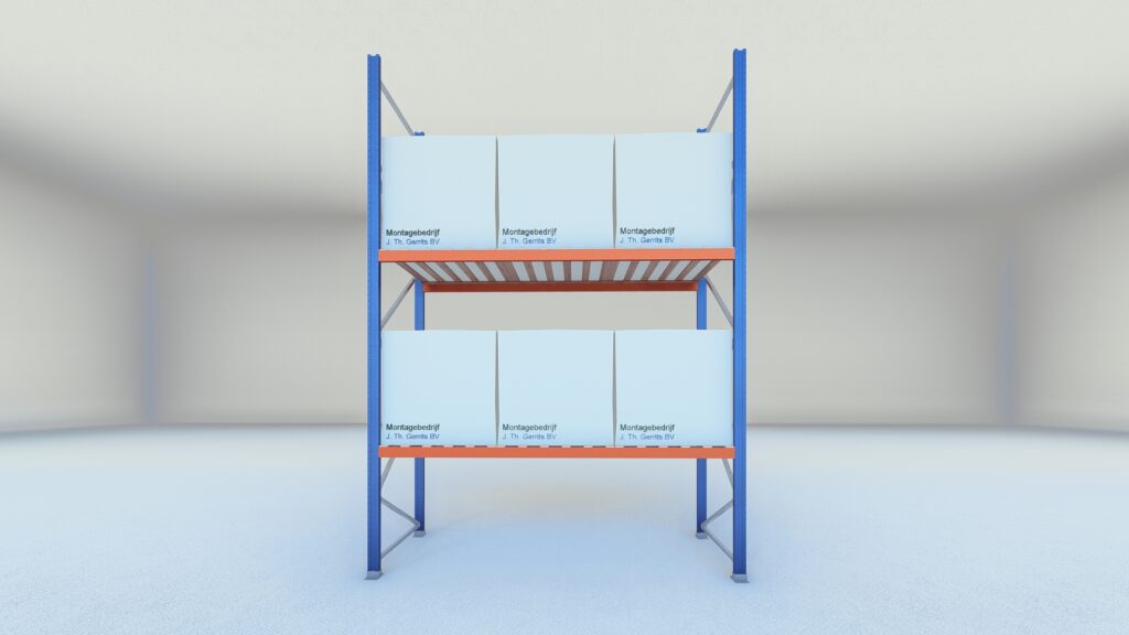 Stow palletstelling 2000mm x 1100mm x 2700mm | 2 niveaus | beginsectie | 2750 kg