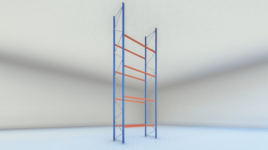 Stow palletstelling 8000mm x 1100mm x 2700mm | 4 niveaus | beginsectie | 2750 kg