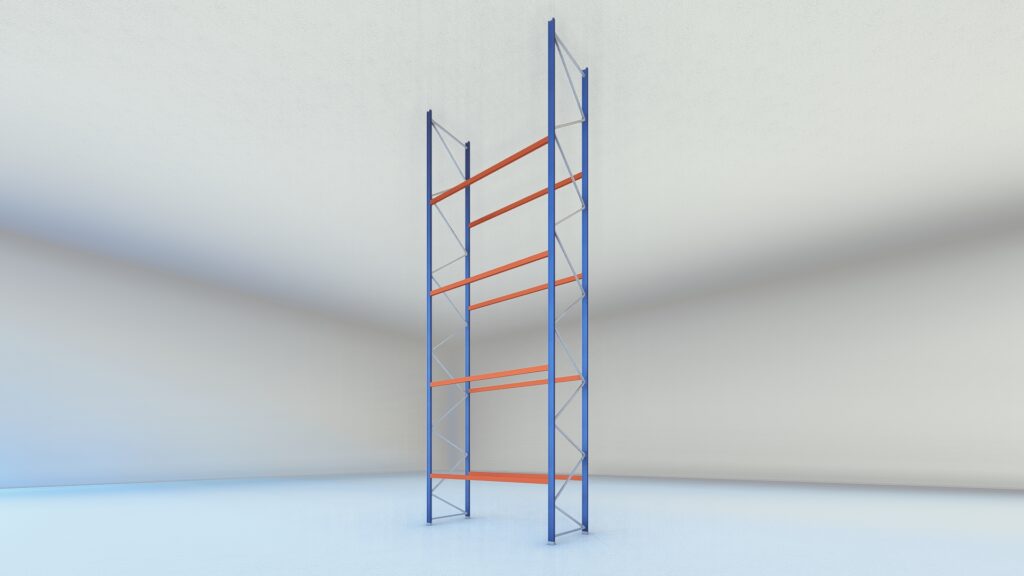 Stow palletstelling 8000mm x 1100mm x 2700mm | 4 niveaus | beginsectie | 2750 kg