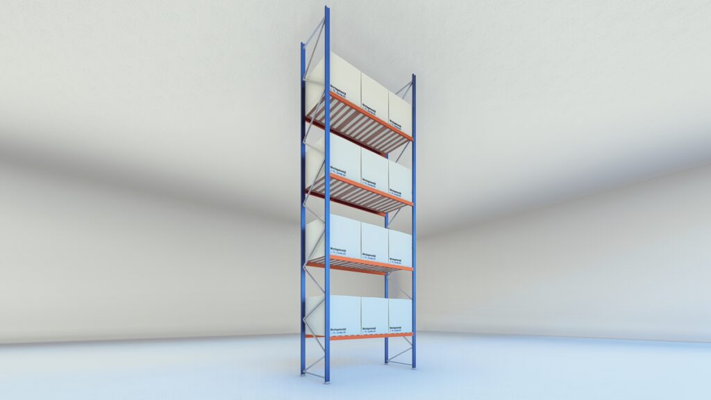 Stow palletstelling 8000mm x 1100mm x 2700mm | 4 niveaus | beginsectie | 2750 kg