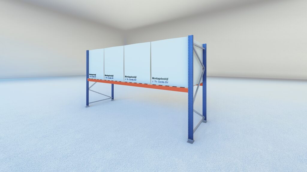 Stow palletstelling 2000mm x 1100mm x 3600mm | 1 niveau | beginsectie | 2500 kg