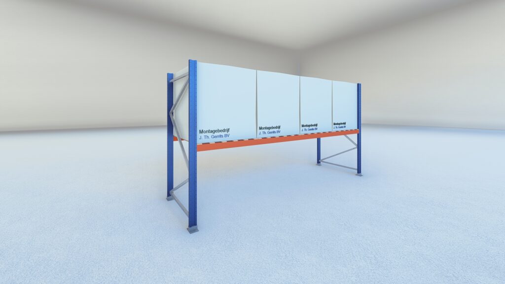 Stow palletstelling 2000mm x 1100mm x 3600mm | 1 niveau | beginsectie | 2500 kg