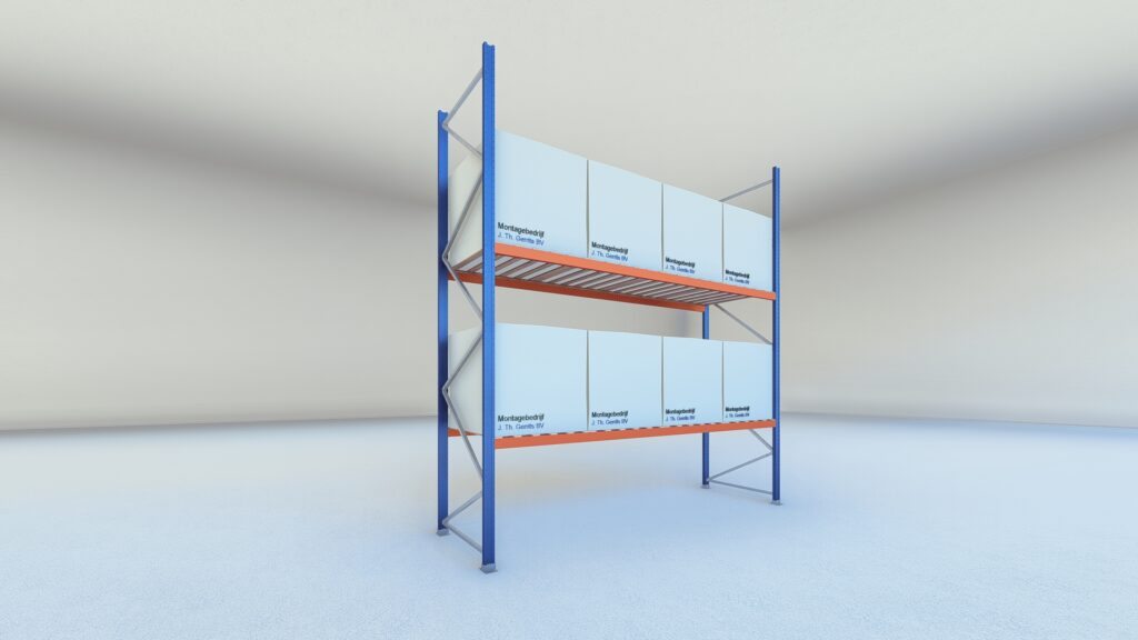 Stow palletstelling 2000mm x 1100mm x 3600mm | 2 niveaus | beginsectie | 2500 kg