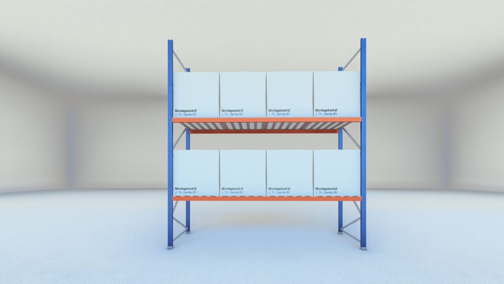 Stow palletstelling 2000mm x 1100mm x 3600mm | 2 niveaus | beginsectie | 2500 kg