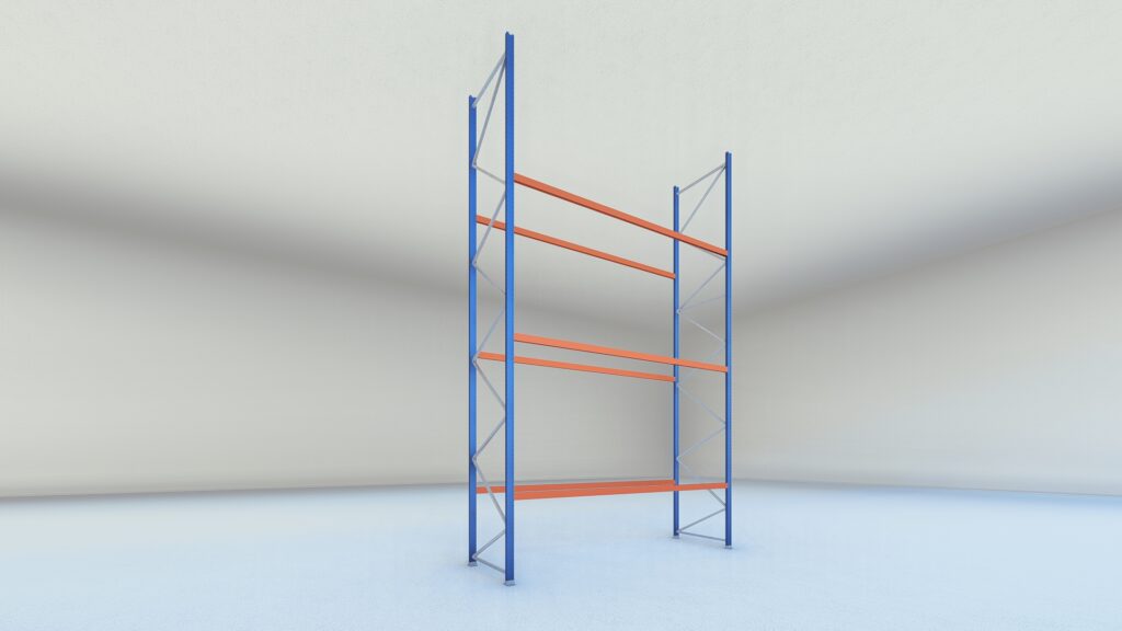 Stow palletstelling 6000mm x 1100mm x 3600mm | 3 niveaus | beginsectie | 2500 kg
