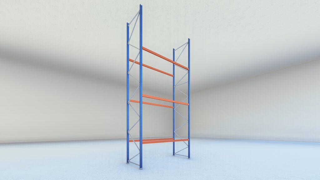 Stow palletstelling 6000mm x 1100mm x 2700mm | 3 niveaus | beginsectie | 2750 kg