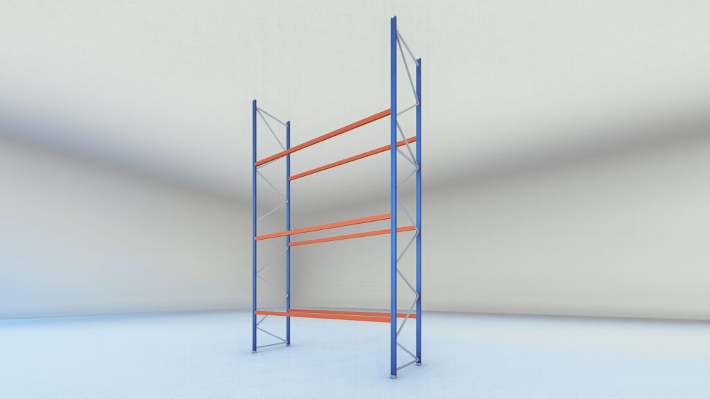 Stow palletstelling 6000mm x 1100mm x 3600mm | 3 niveaus | beginsectie | 2500 kg