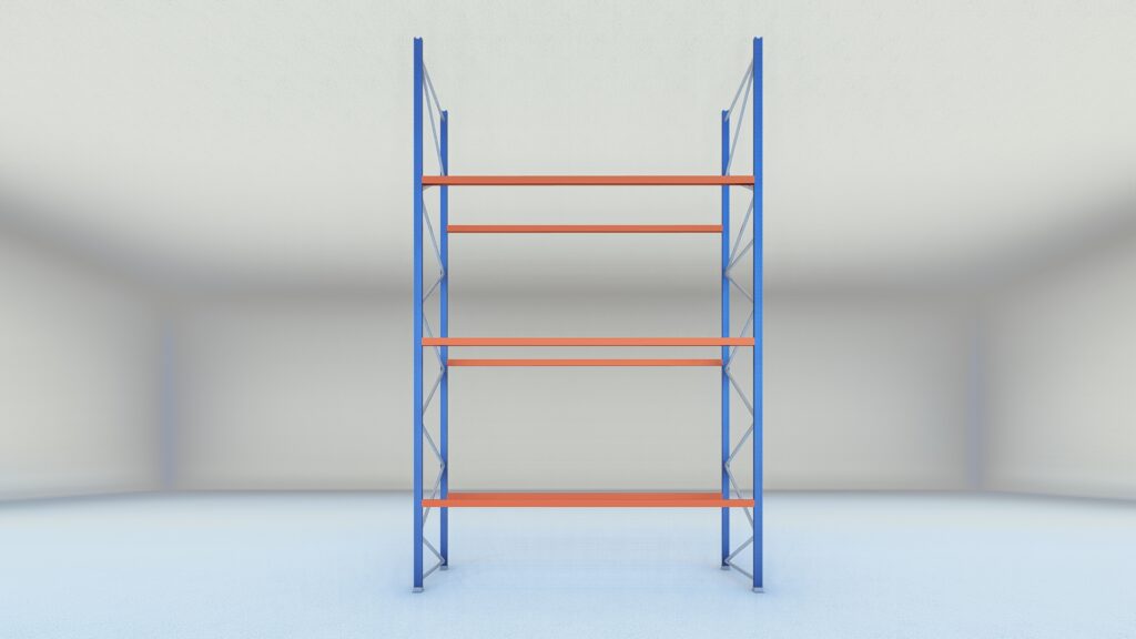 Stow palletstelling 6000mm x 1100mm x 3600mm | 3 niveaus | beginsectie | 2500 kg