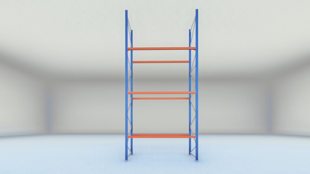 Stow palletstelling 6000mm x 1100mm x 2700mm | 3 niveaus | beginsectie | 2750 kg