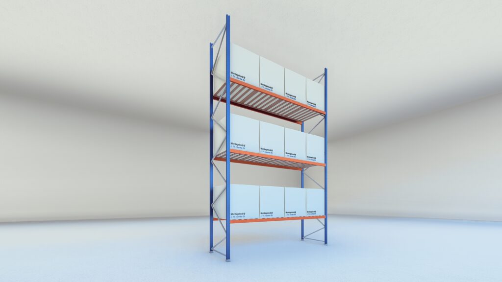 Stow palletstelling 6000mm x 1100mm x 3600mm | 3 niveaus | beginsectie | 2500 kg