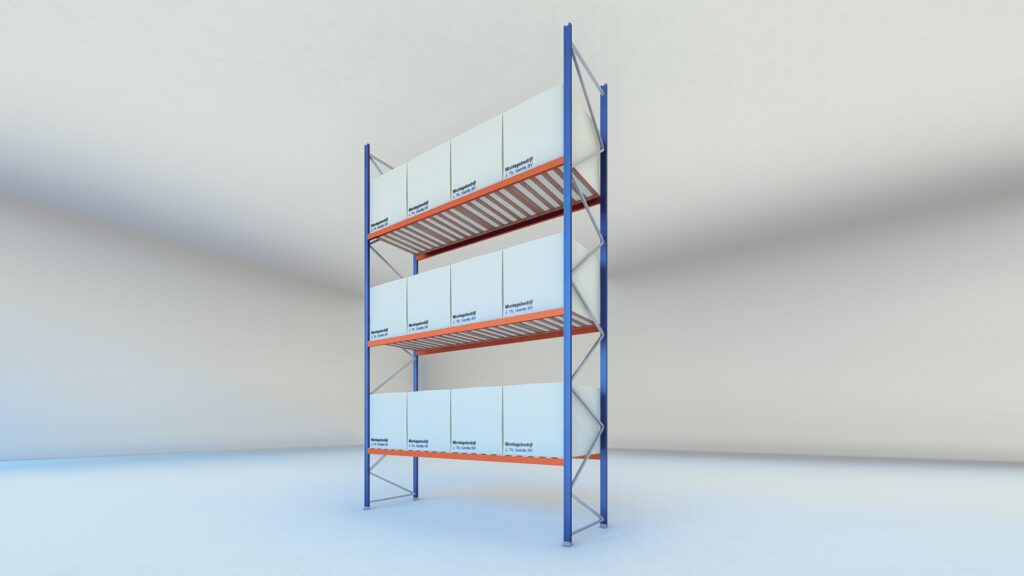Stow palletstelling 6000mm x 1100mm x 3600mm | 3 niveaus | beginsectie | 2500 kg