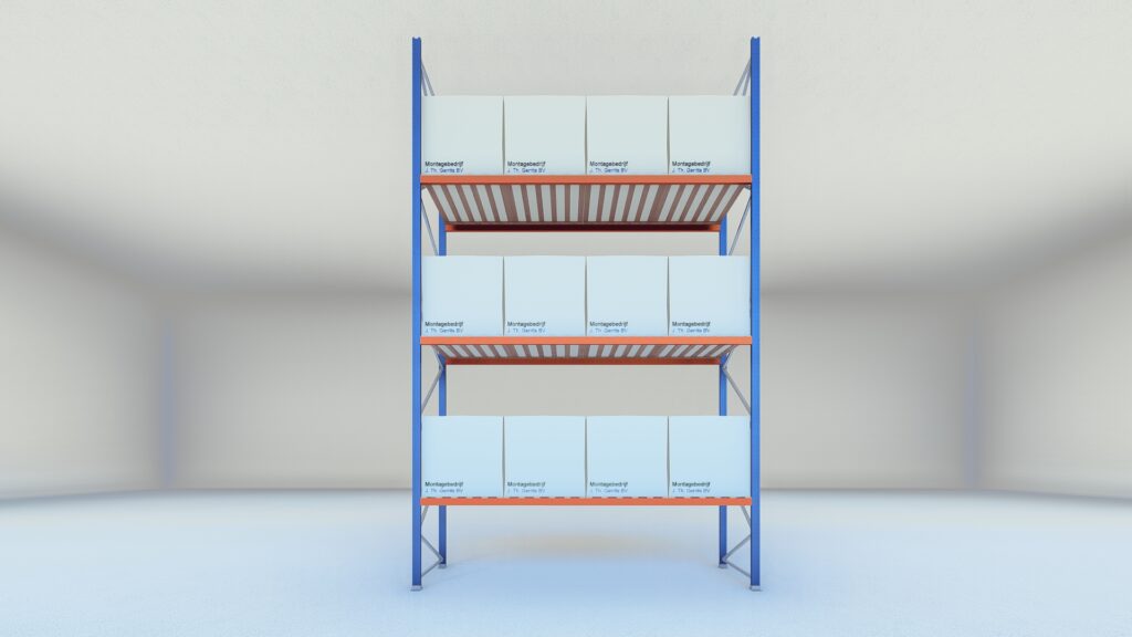 Stow palletstelling 6000mm x 1100mm x 3600mm | 3 niveaus | beginsectie | 2500 kg