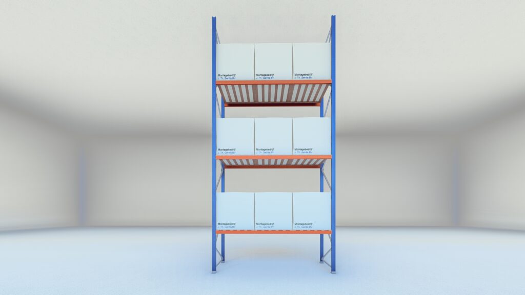 Stow palletstelling 6000mm x 1100mm x 2700mm | 3 niveaus | beginsectie | 2750 kg