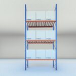 Stow palletstelling 6000mm x 1100mm x 2700mm | 3 niveaus | beginsectie | 2750 kg