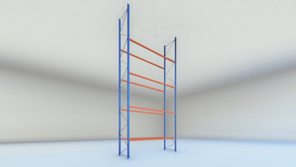 Stow palletstelling 8000mm x 1100mm x 3600mm | 4 niveaus | beginsectie | 2500 kg