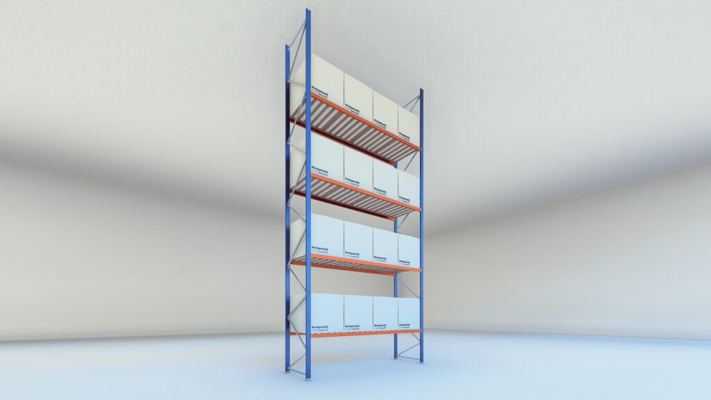 Stow palletstelling 8000mm x 1100mm x 3600mm | 4 niveaus | beginsectie | 2500 kg